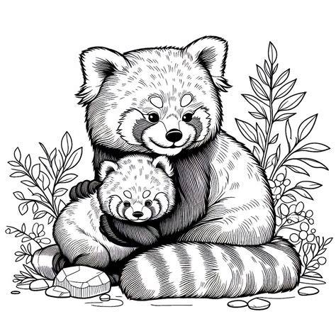 Red Panda Coloring Pages