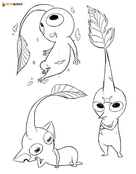 Red Pikmin Coloring Pages