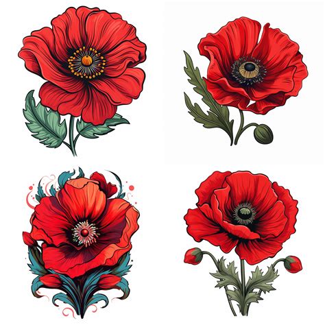 Red Poppy Tattoo