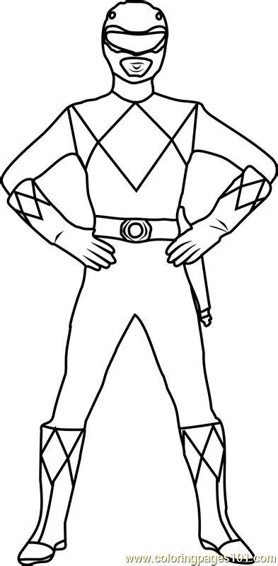 Red Power Ranger Coloring Page