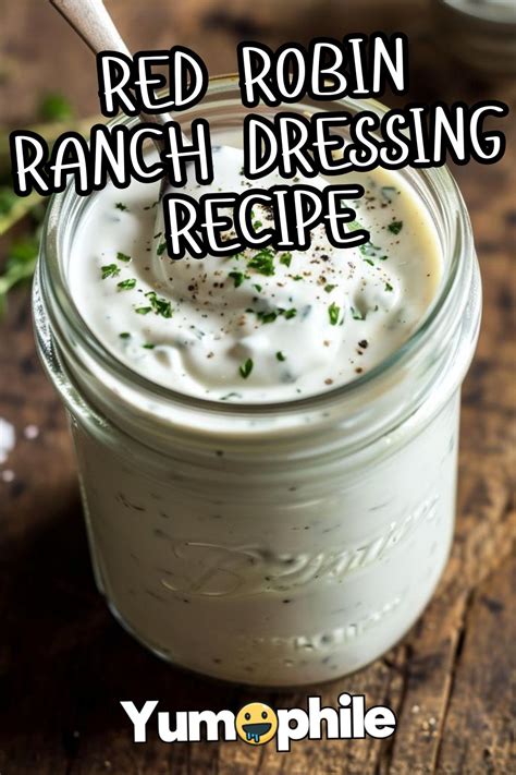 Red Robin Ranch Dressing Recipe