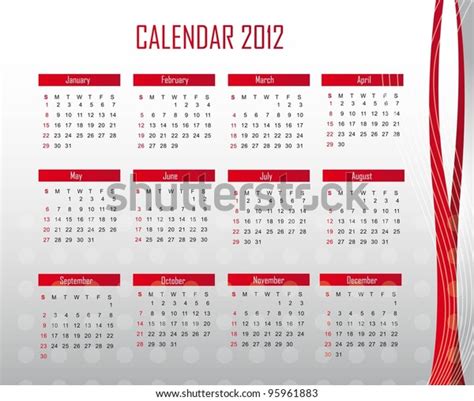 Red Silver Calendar