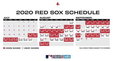 Red Sox Spring Training Schedule 2023 Printable