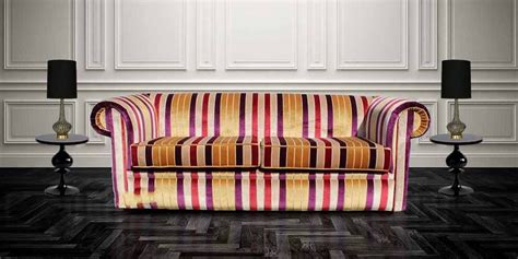 Red Striped Sofa
