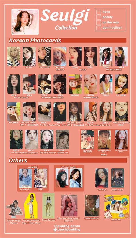 Red Velvet Photocard Template