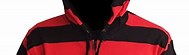 Red and Black Striped Hoodie