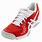 Red and White Tennis Shoes