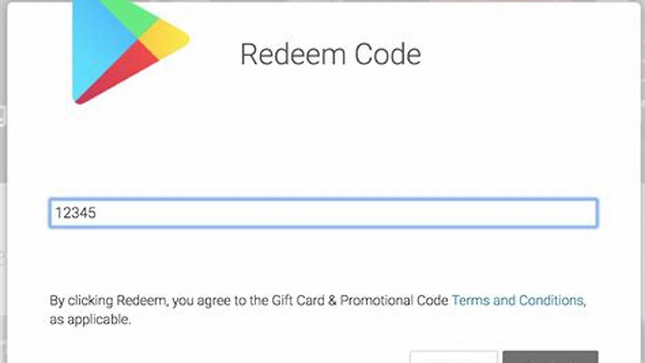 Redeem Code Google Play 2024