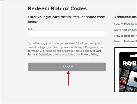 Redeem Roblox Gift Cards on PC