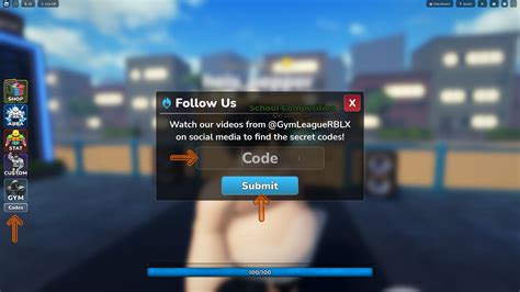 Redeeming Roblox Gym League Codes