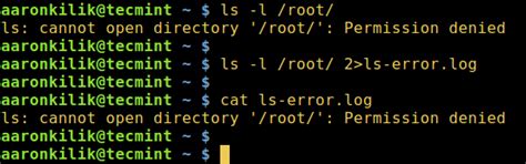 Redirect Standard Error To a File
