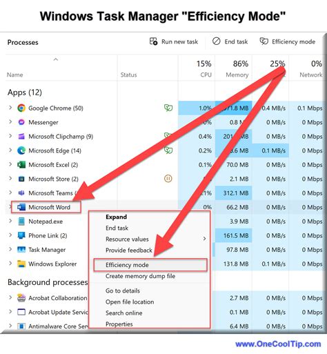 Reduce CPU Stress With Task Manager’s Efficiency Mode