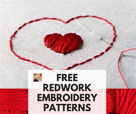 Redwork Hand Embroidery Patterns Free