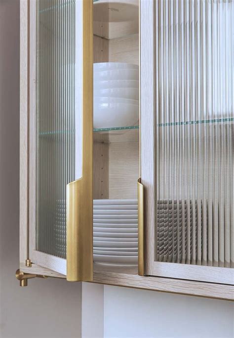 Collector's Shelving System Kitchen Upper Detail Glass doors, Reeded glass