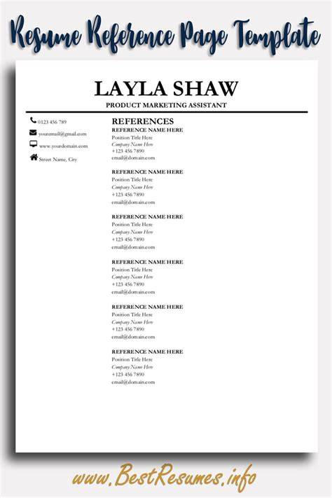 Boost Your Resume with an Effective Reference Page