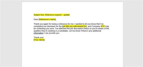 Asking For References After Interview Template Get What You Need For Free
