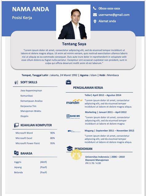 Referensi Tutorial Membuat CV