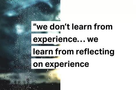 Reflecting on the experience