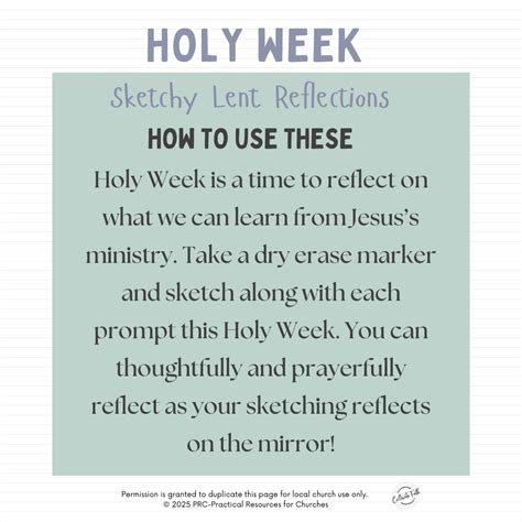 Reflections For Holy Week