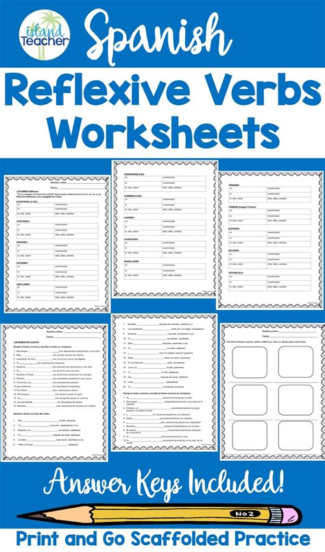 Reflexive Verbs Spanish Worksheet