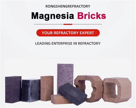 Refractory bricks made of MgO