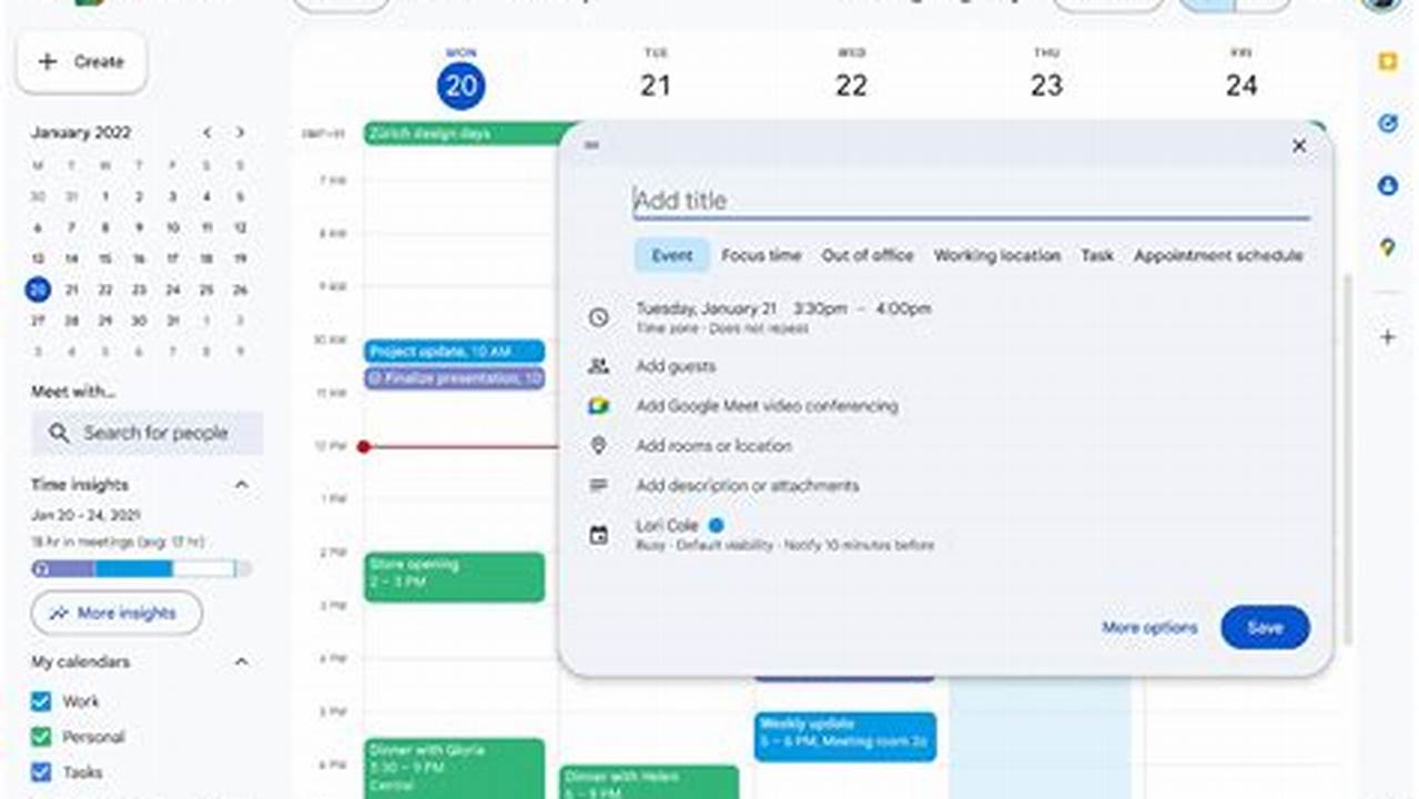 Refresh Google Calendar