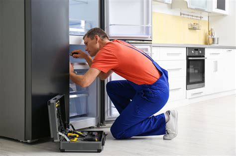 Refrigerator Repair Technician at Work