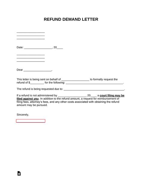 Refund Demand Letter Template: A Comprehensive Guide