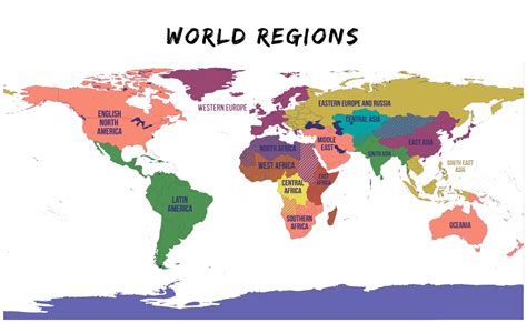 Region Map Of The World