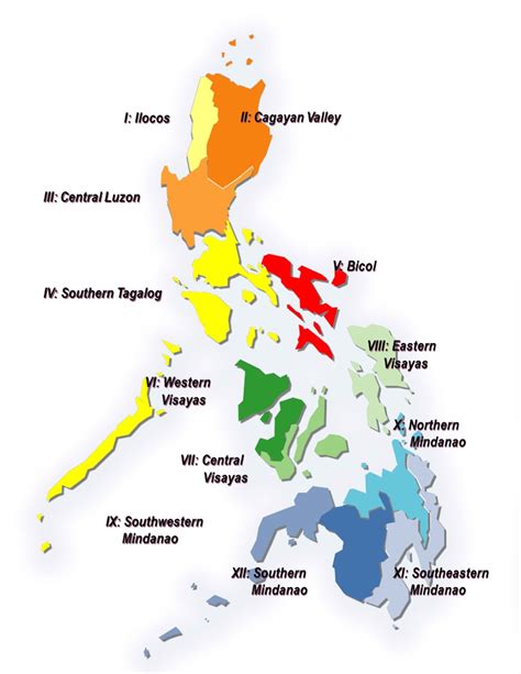 Regions In The Philippines Map