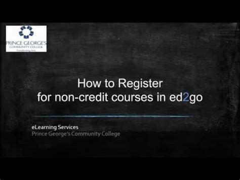 Register for the Course ed2go