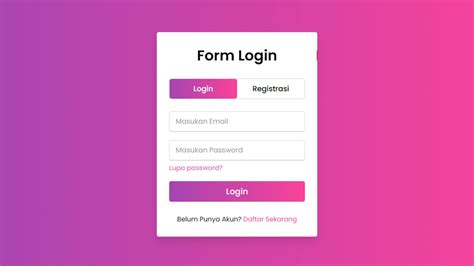 Registration Form Dengan Animasi