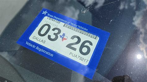 Registration Sticker For Car Texas