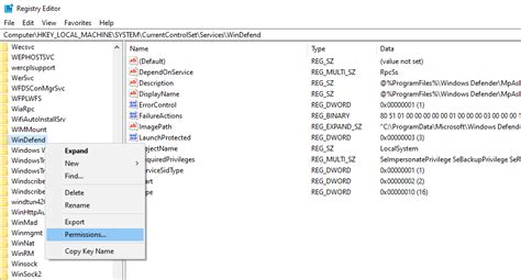 Registry Permissions