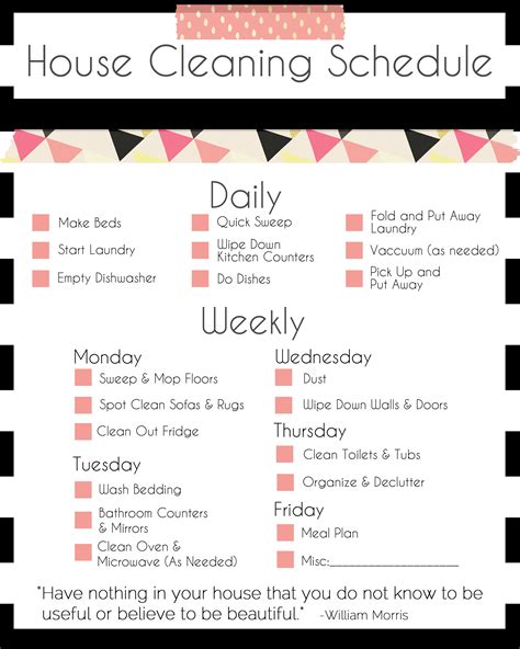 Regular Cleaning Schedule