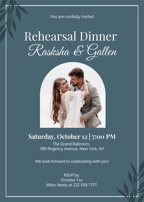 Rehearsal Dinner Invitation Templates