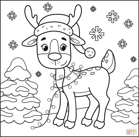 Reindeer Printable Coloring Page