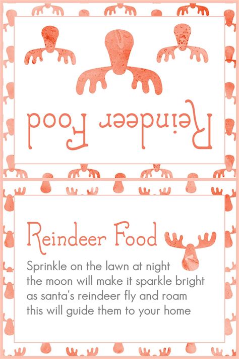 Reindeer Food Instructions Printable