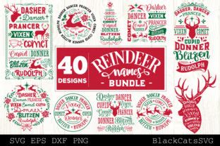 Download Reindeer Names Bundle 40 Designs SVG Crafts