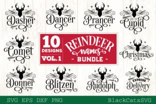 Download Reindeer Names Bundle 40 Designs SVG Files DXF Files
