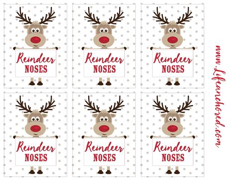 Reindeer Noses Free Printable