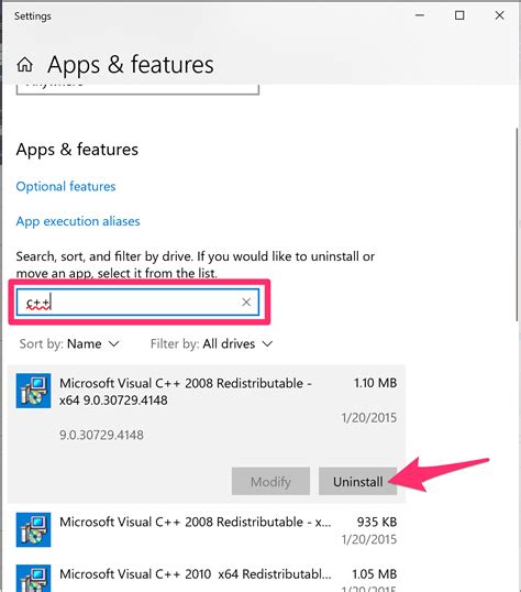 Reinstall Microsoft Visual C++ Packages