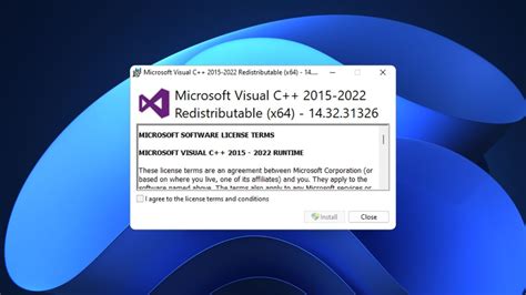 Reinstall Microsoft Visual C++ Redistributable