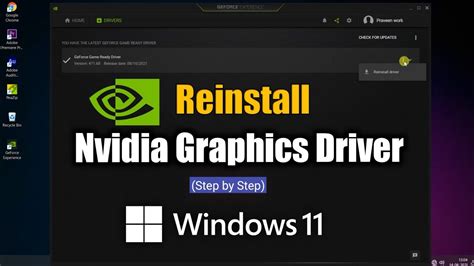 Reinstall Nvidia Graphics Card Drivers