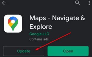Reinstall Or Update Your Maps Application