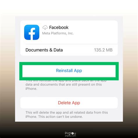 Reinstall the Facebook App on iPhone and Android