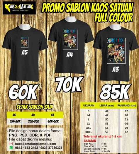 Rekomendasi Sablon Kaos Satuan Malang