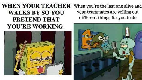 Relatable Funny Spongebob School Memes