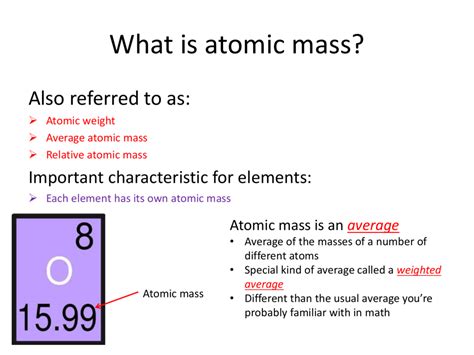 Relative Atomic Mass