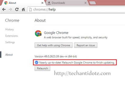 Relaunch Google Chrome